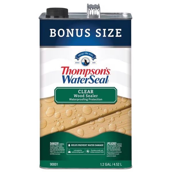 WaterSeal Clear Wood Sealer Clear Oil-Based Wood Sealant 1.2 gal, Thompsons, Mfr#: TH.090001-03