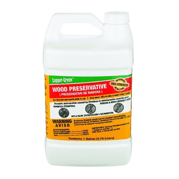 Flat Green Oil-Based Wood Preservative 1 gal, Copper Green, Mfr#: GAL