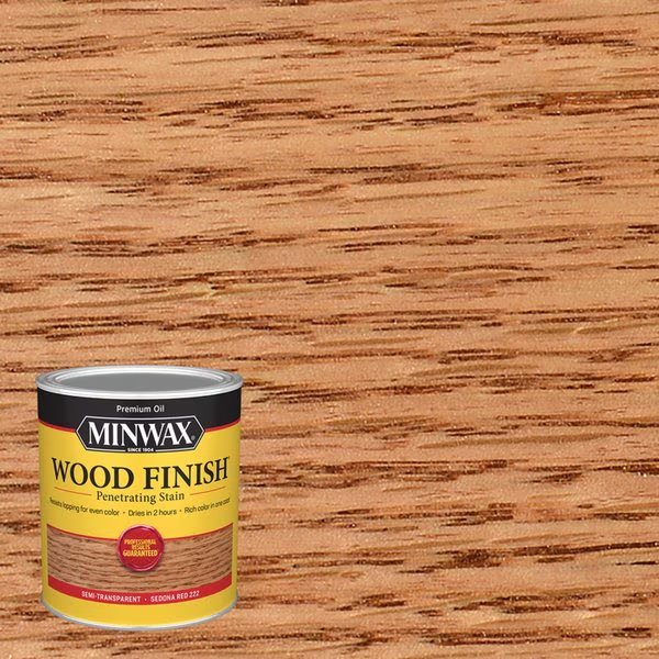 Wood Finish Semi-Transparent Sedona Red Oil-Based Penetrating Wood Stain 1 qt, Minwax, Mfr#: 700434444