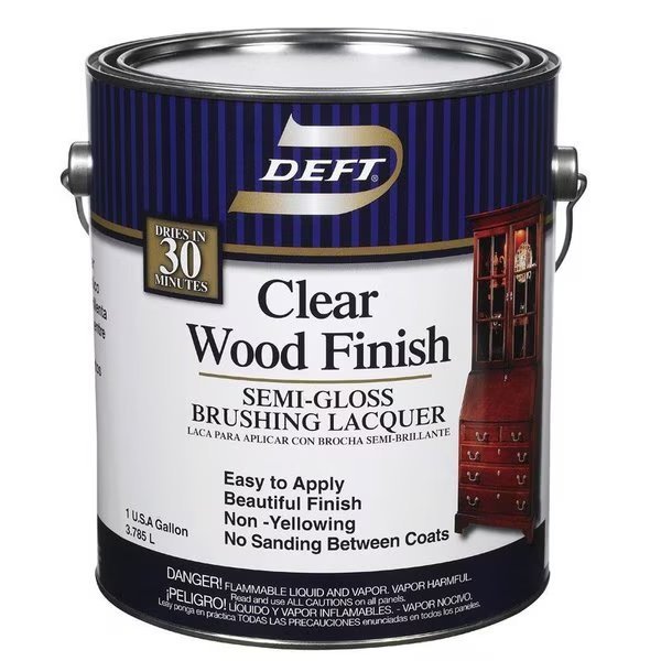 Semi-Gloss Clear Oil-Based Brushing Lacquer 1 gal, Deft, Mfr#: DFT011/01
