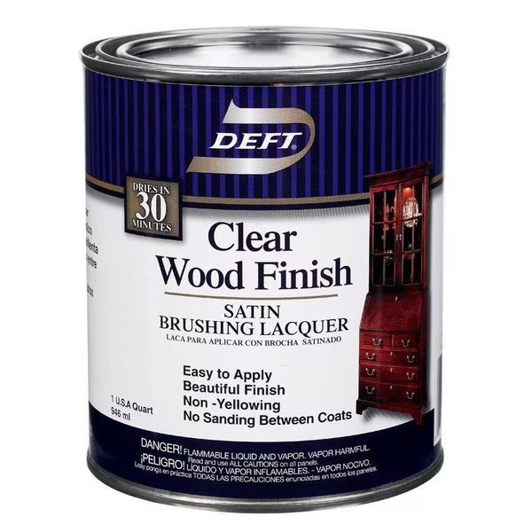 Satin Clear Oil-Based Brushing Lacquer 1 qt, Deft, Mfr#: DFT017/04