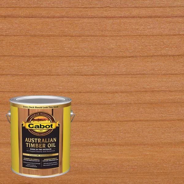 Australian Timber Oil Transparent Honey Teak Oil-Based Australian Timber Oil 1 gal, Cabot, Mfr#: 140.0003458.007