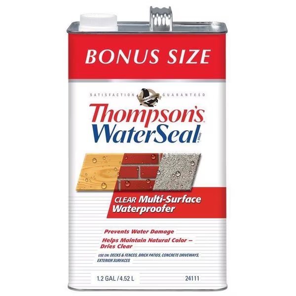 WaterSeal Clear Water-Based Multi-Surface Waterproofer 1.2 gal, Thompsons, Mfr#: TH.024111-03