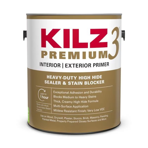 White Flat Water-Based Primer and Sealer 1 gal, Kilz Premium, Mfr#: 13041