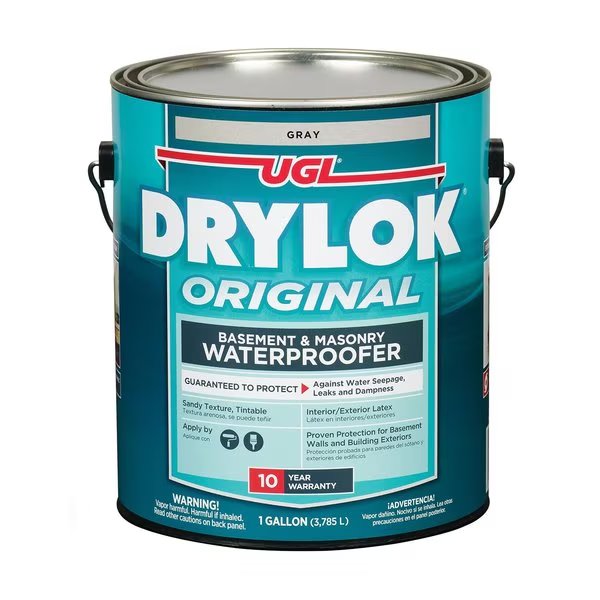 Flat Gray Latex Masonry Waterproof Sealer 1 gal, Drylok, Mfr#: 27613