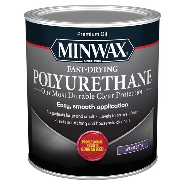 Fast-Drying Polyurethane Satin Clear Oil-Based Fast-Drying Polyurethane 1 qt, Minwax, Mfr#: 63010444