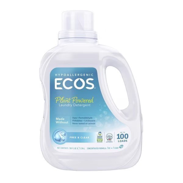 Free & Clear Scent Laundry Detergent Liquid 100 oz, Ecos, Mfr#: 9889/04