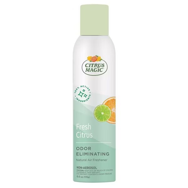 Tropical Citrus Blend Scent Air Freshener Spray 6 oz Aerosol, Citrus Magic, Mfr#: 612112752-6PK