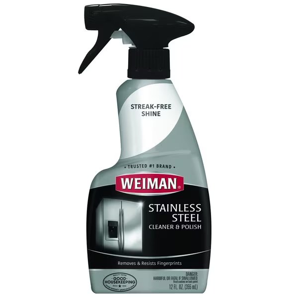 Floral Scent Stainless Steel Cleaner & Polish 12 oz Liquid, Weiman, Mfr#: 76