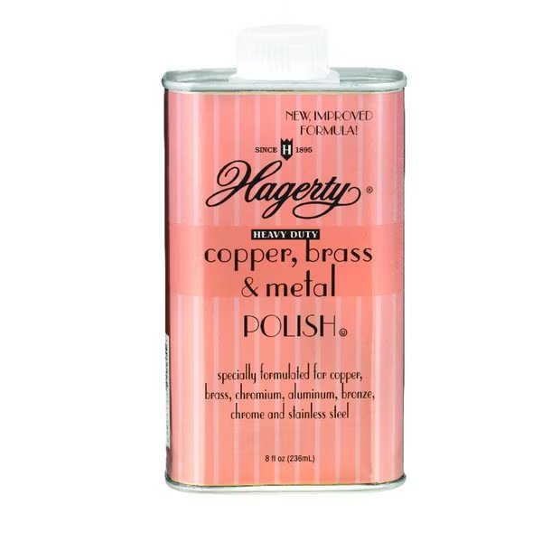 No Scent Brass and Copper Polish 8 oz Liquid, Hagerty, Mfr#: 21080