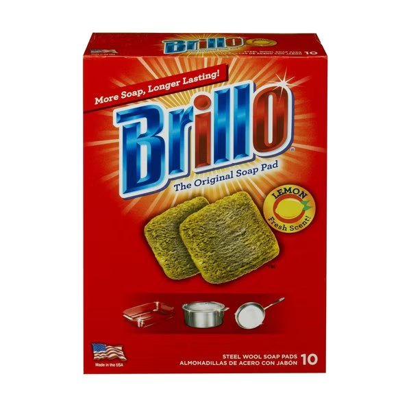 Heavy Duty Steel Wool Pads For Multi-Purpose , 10PK, Brillo, Mfr#: 23320
