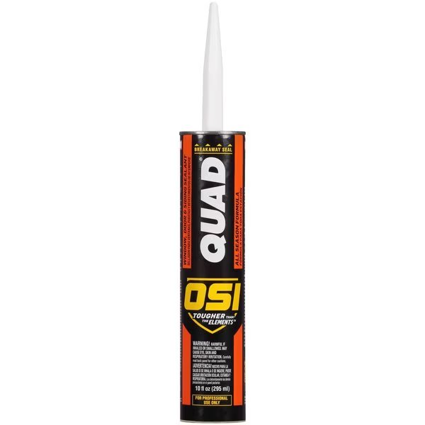 Quad White Elastomeric Polymers Door	 Siding and Window Sealant 10 oz, Osi, Mfr#: 1638674