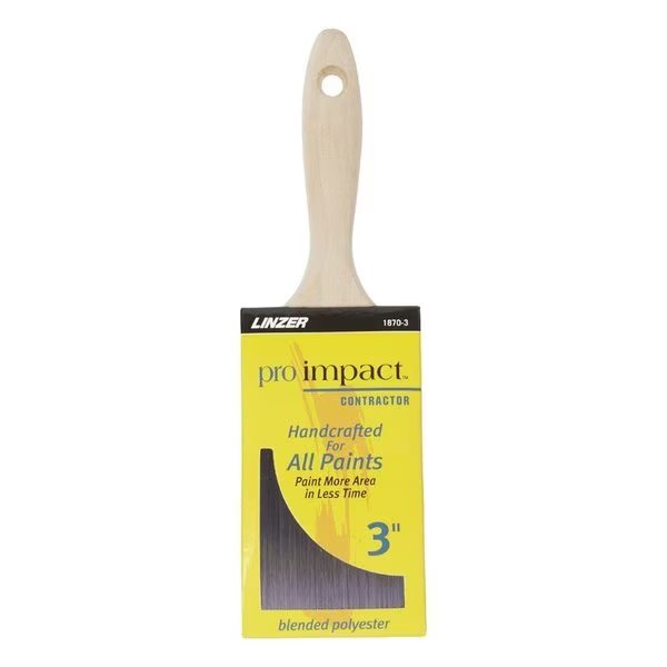 Pro Impact 3 in. Flat Paint Brush, Linzer, Mfr#: 1870 PIC 0300