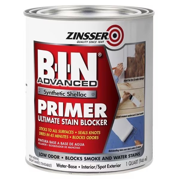 Zinsser BIN Advanced White Primer and Sealer 1 qt, Krud Kutter, Mfr#: 271009