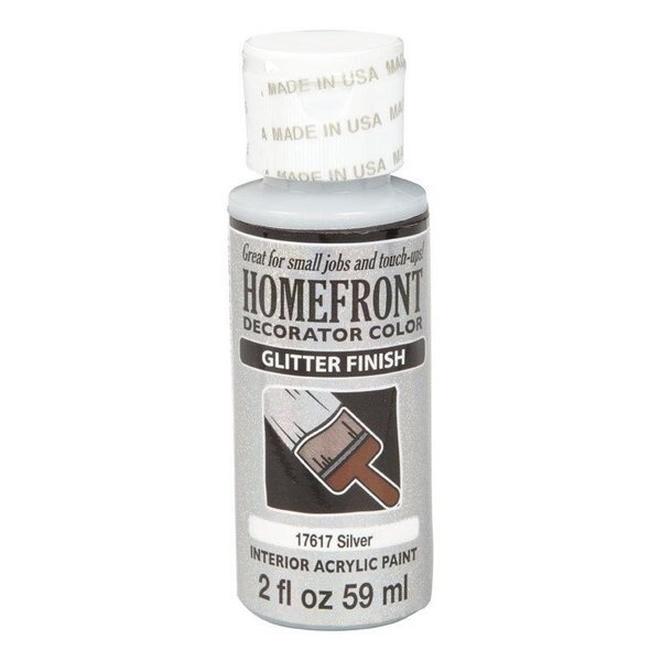 Homefront Glitter Silver Hobby Paint 2 oz, Plaid, Mfr#: 17617