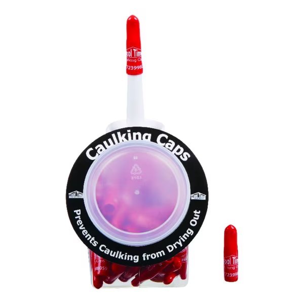 Tool Time Red Industrial Vinyl Reusable Caulking Caps, Tool Time Caulking C, Mfr#: CC001