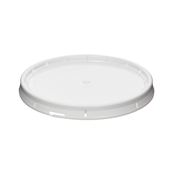 White 5 gal Food Safe Bucket Lid, Leaktite, Mfr#: LD5GFSWH010