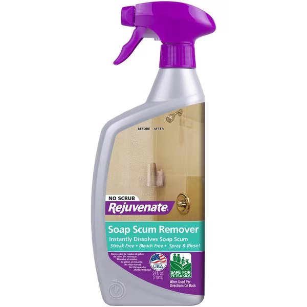No Scent Soap Scum Remover 24 oz Liquid, Rejuvenate, Mfr#: RJ24SSR