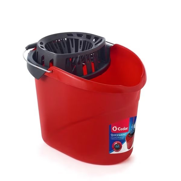 O-Cedar 2 qt Wringer Bucket Red, O-Cedar, Mfr#: 164196