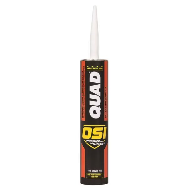 Quad Clay Elastomeric Polymers Door	 Siding and Window Sealant 10 oz, Osi, Mfr#: 1637204