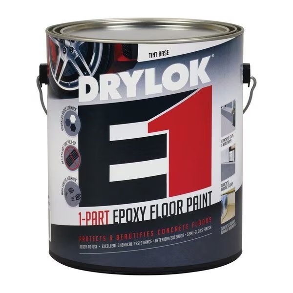 E1 Semi-Gloss Tint Base Acrylic Epoxy Blend Epoxy Floor Paint 1 gal, Drylok, Mfr#: 28413
