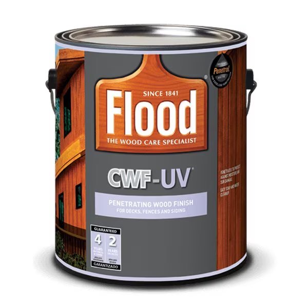 CWF-UV Transparent Smooth Honey Gold Water-Based Acrylic/Oil Penetrating Wood Finish 1 gal, Flood, Mfr#: FLD527-01