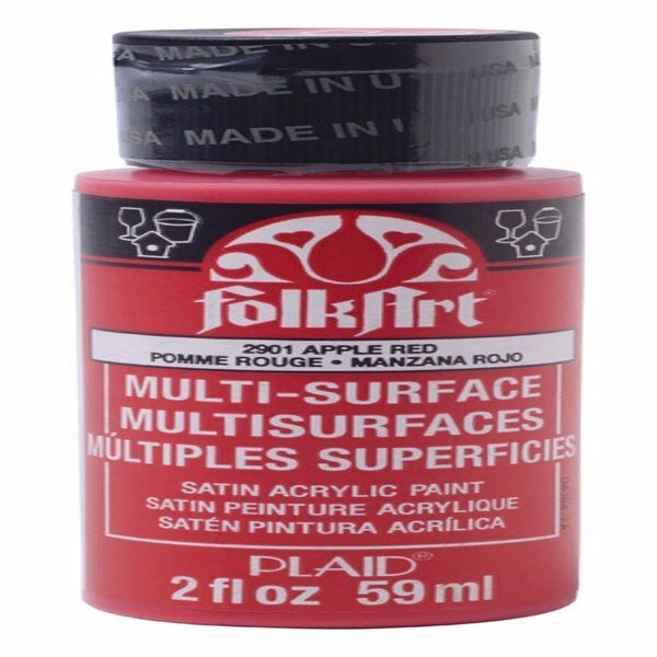 FolkArt Satin Apple Red Hobby Paint 2 oz, Plaid, Mfr#: 2901