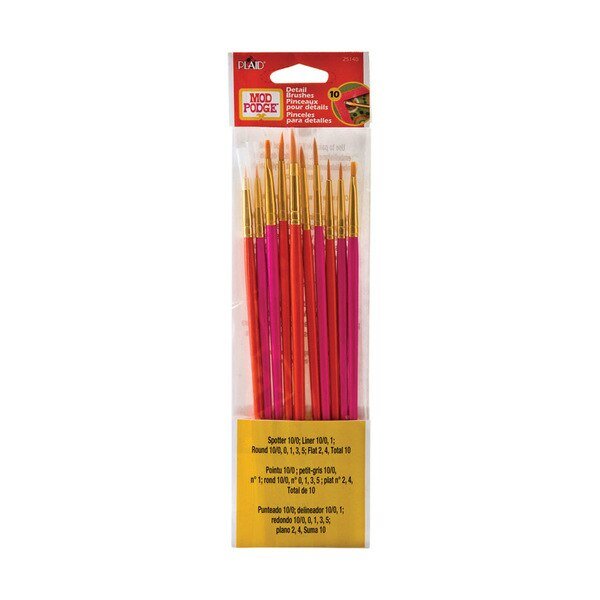 Brush Set Asst Sizes10Pc, Plaid, Mfr#: 25140