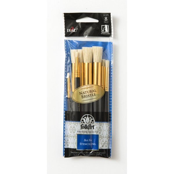 FolkArt Round Stencil Paint Brush, Plaid, Mfr#: 34107