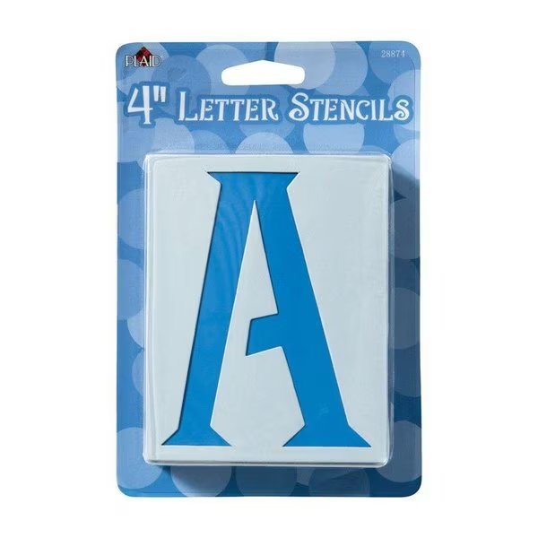 4 in. Card Stock Letters Stencil 48 pk, Plaid, Mfr#: 28874