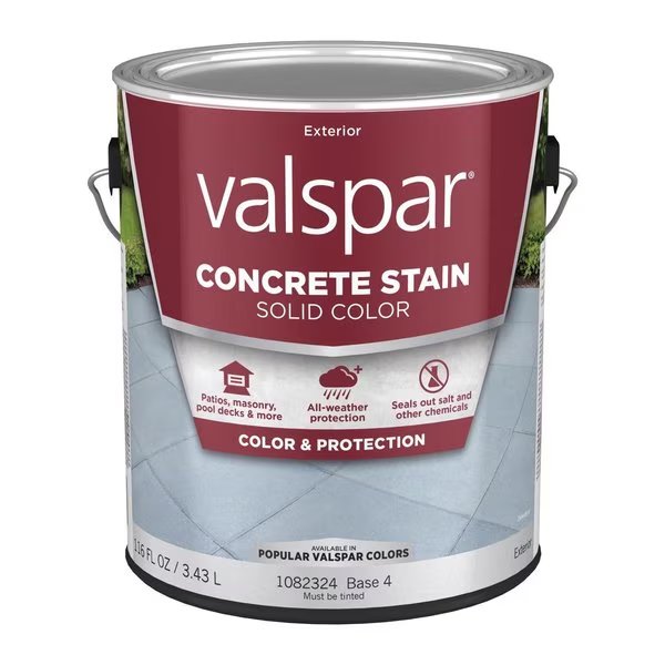 Concrete Stain Solid Base 4 Resin Concrete Stain 1 gal, Valspar, Mfr#: 024.1082324.007