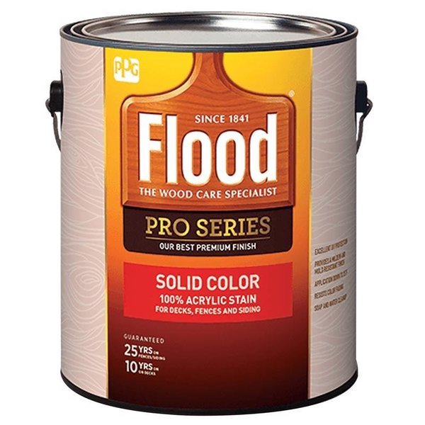 Flood Pro Series Solid Satin White Pastel Base Acrylic Wood Stain 1 gal, Sikkens, Mfr#: FLD82001