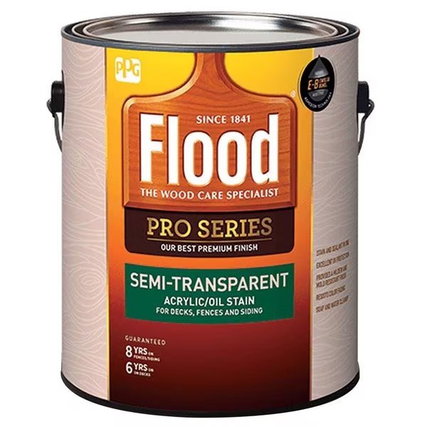 Flood Pro Series Semi-Transparent Flat White Neutral Base Acrylic/Oil Wood Stain 1 gal, Sikkens, Mfr#: FLD81201