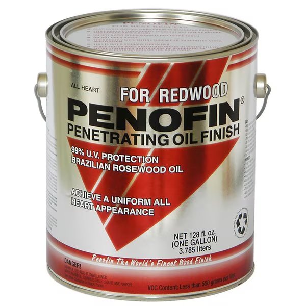 All Heart Transparent Redwood Oil-Based Oil-Based Penetrating Wood Stain 1 gal, Penofin, Mfr#: F3RAHGA
