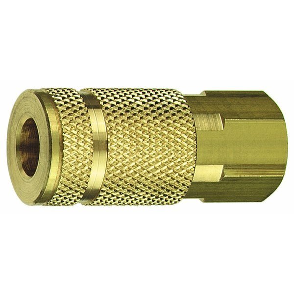 Tru-Flate Brass Aro Style Coupler 1/4 in. Female 1 pc, Plews, Mfr#: 13-334