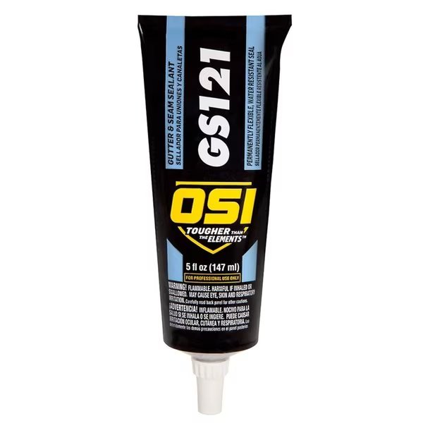 GS121 White Synthetic Rubber Gutter and Seam Sealant 5 oz, Osi, Mfr#: 1460689