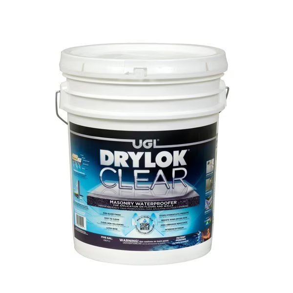 Drylok High-Gloss Clear Water-Based Latex Masonry Waterproof Sealer 5 gal, Ugl, Mfr#: 20915