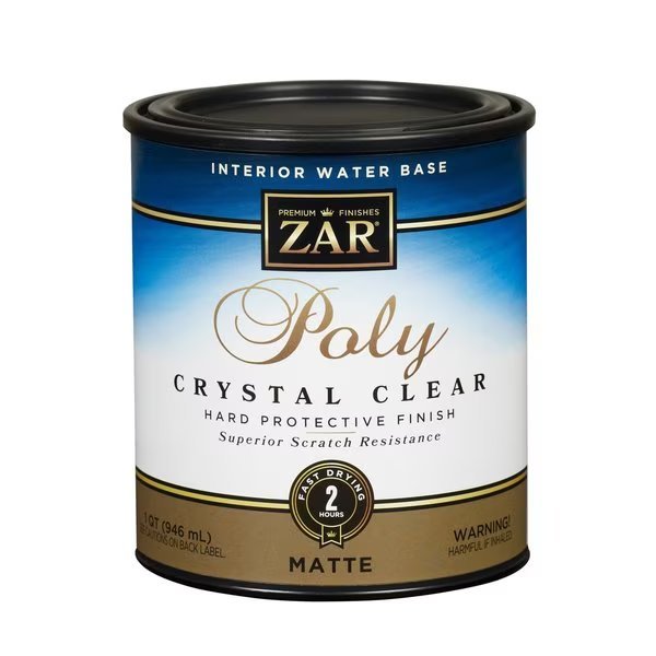 ZAR Antique Flat Clear Water-Based Polyurethane 1 qt, United Gilsonite, Mfr#: 34412