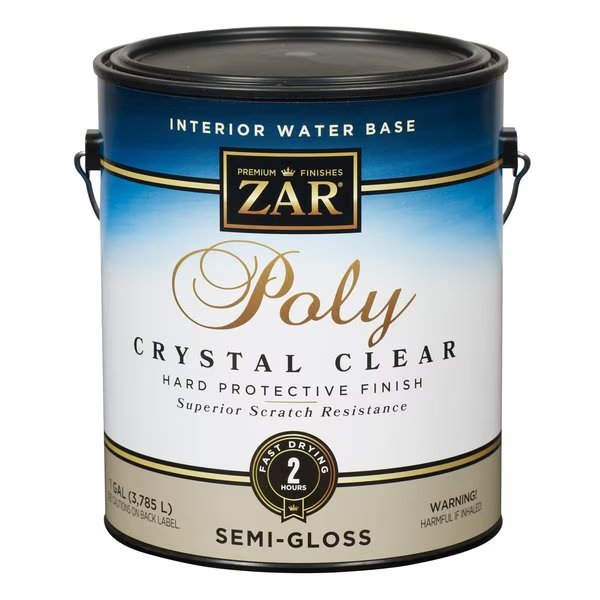 ZAR Semi-Gloss Clear Water-Based Polyurethane 1 gal, United Gilsonite, Mfr#: 34513