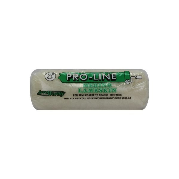 9 in Paint Roller Cover, 3/4" Nap, Polyester, Arroworthy, Mfr#: 9FLD6