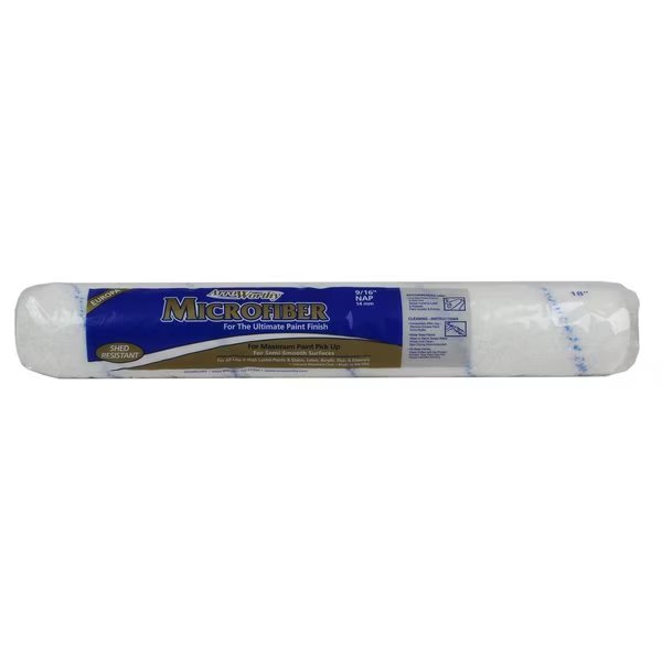 19 in Paint Roller Cover, 9/16" Nap, European Woven Fabric, Arroworthy, Mfr#: 18MFR4