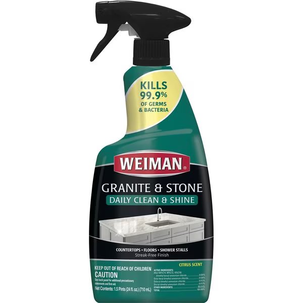 Weiman Citrus Scent Granite Cleaner and Polish 24 oz Liquid, Weiman Products, Mfr#: 109