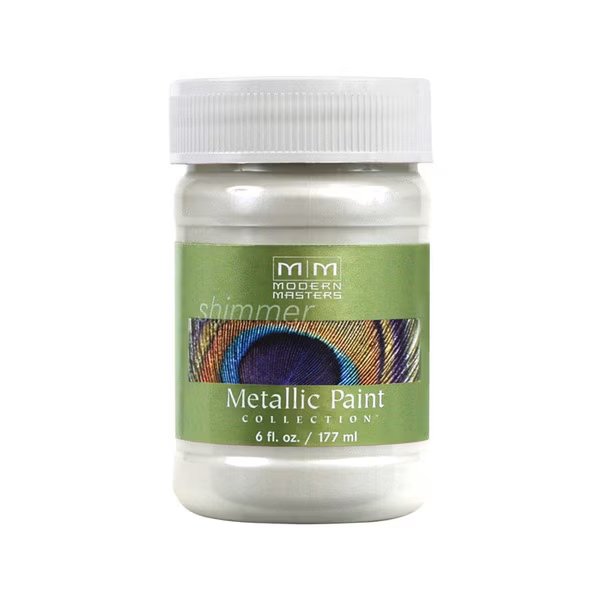 Metallic, Water Base, Metallic White Pearl, 6 Oz, Modern Masters, Mfr#: ME19606