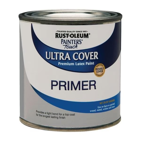 Rust-Oleum Painter's Touch Gray Flat Water-Based Latex Ultra Cover Primer 0.5 pt, Krud Kutter, Mfr#: 1980730