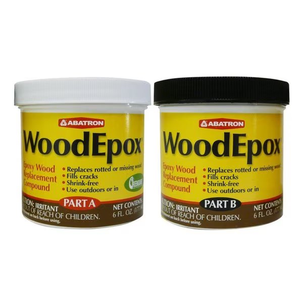 WoodEpox Beige Epoxy Wood Filler Kit 12 oz, Abatron, Mfr#: WEAB6OR