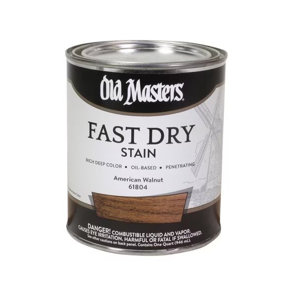 Professional Semi-Transparent American Walnut Oil-Based Alkyd Fast Dry Wood Stain 1 qt, Old Masters, Mfr#: 61804