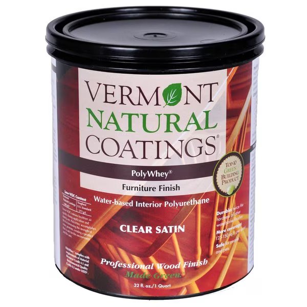 PolyWhey Satin Clear Water-Based Furniture Finish 1 qt, Vermont Natural Coatings, Mfr#: 900111