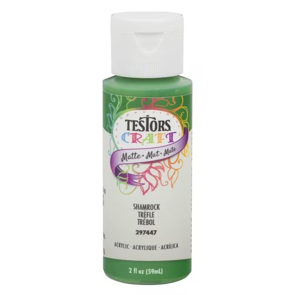 Interior Paint, Matte, Shamrock, 2 oz, Testors Craft, Mfr#: 297447