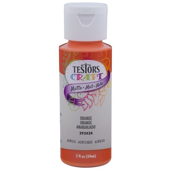 Interior Paint, Matte, Orange, 2 oz, Testors Craft, Mfr#: 292424A