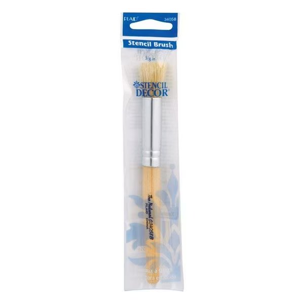 Stencil Decor 5/8 in. Round Stencil Paint Brush, Plaid, Mfr#: 34058